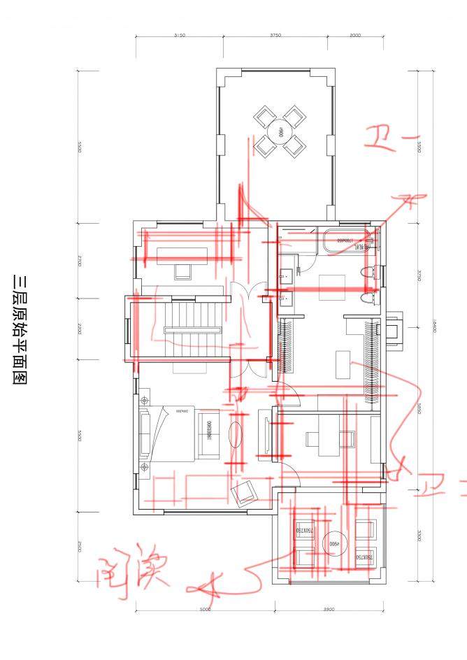 一套别墅平面，中规中矩，求大神指点突破_3