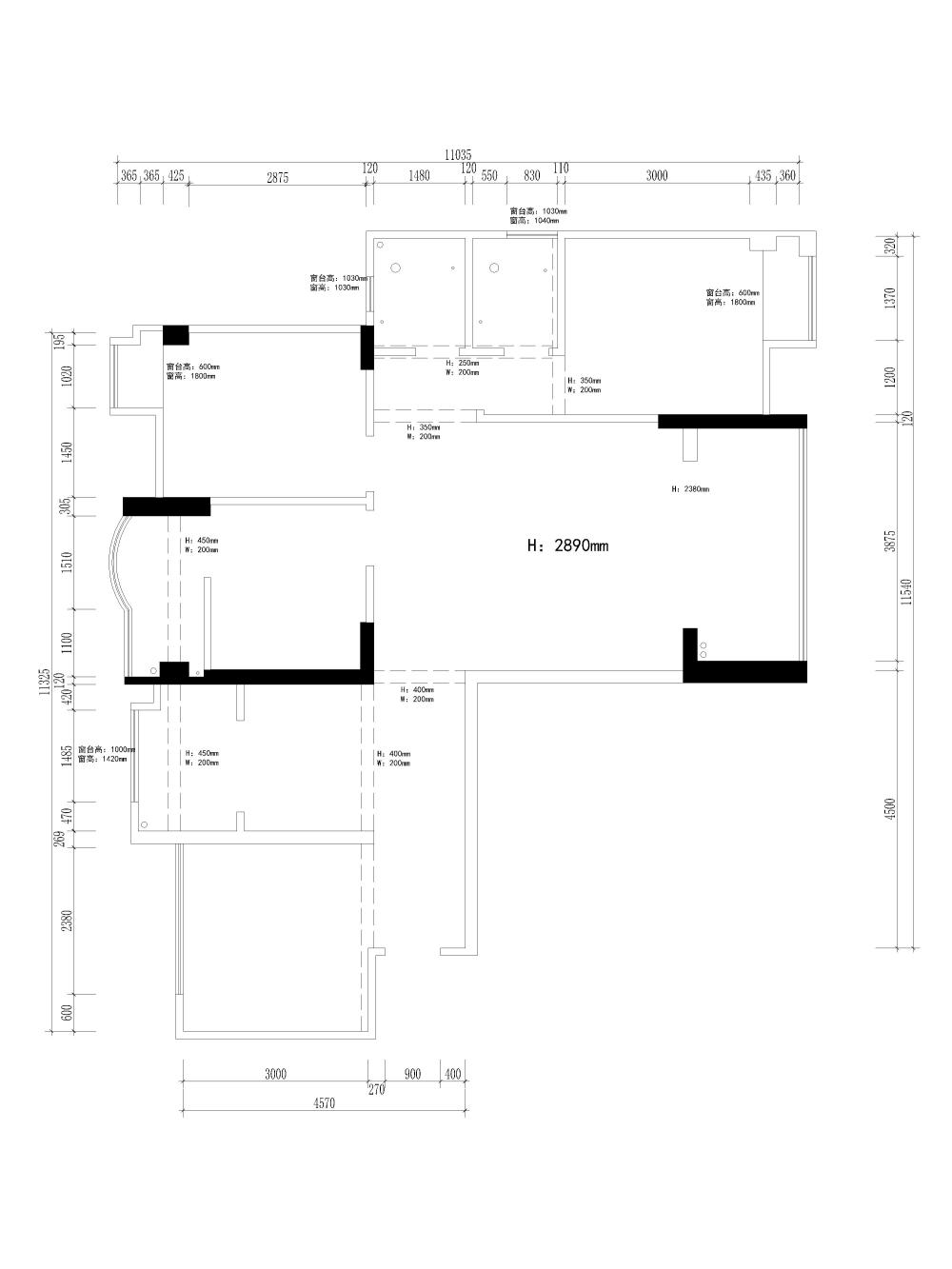 第一次发帖  求大神们指点一下  来拍拍砖..._原始平面图
