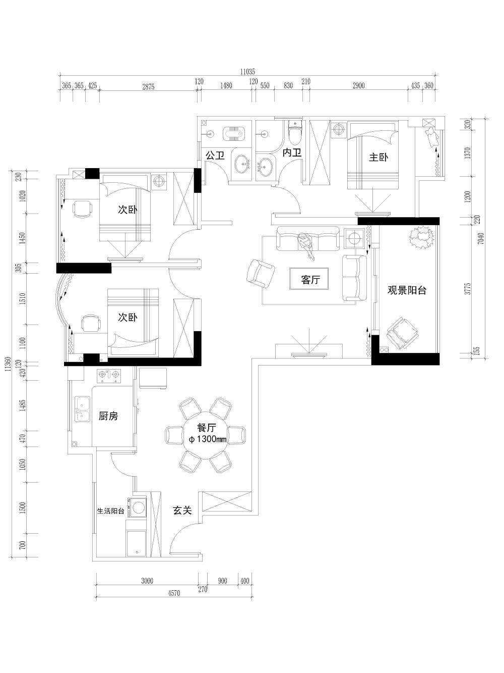第一次发帖  求大神们指点一下  来拍拍砖..._自己布置的平面图