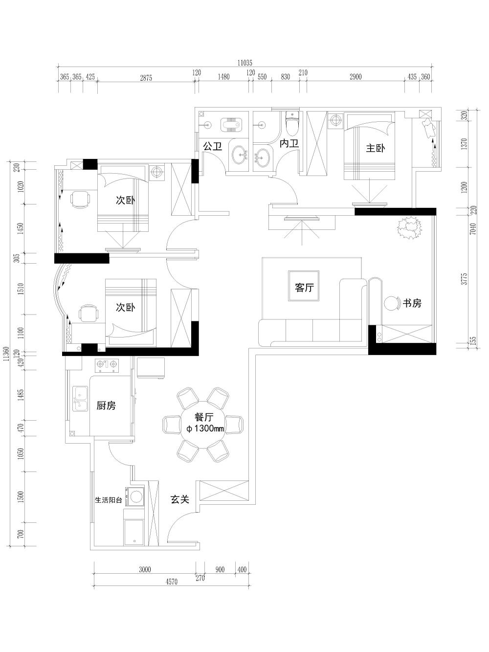第一次发帖  求大神们指点一下  来拍拍砖..._自己布置的平面图
