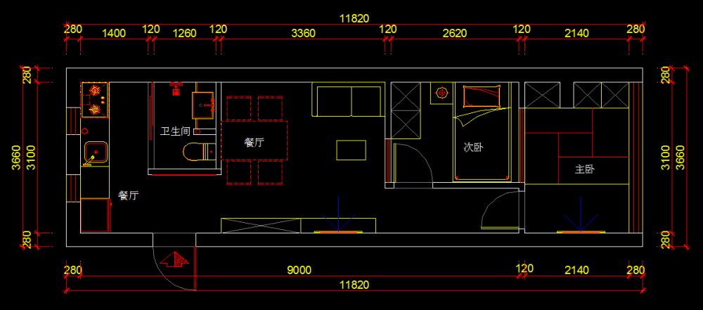 40P室型的老房改造，要求两个卧室开放式厨房、客厅，采....._6000.png