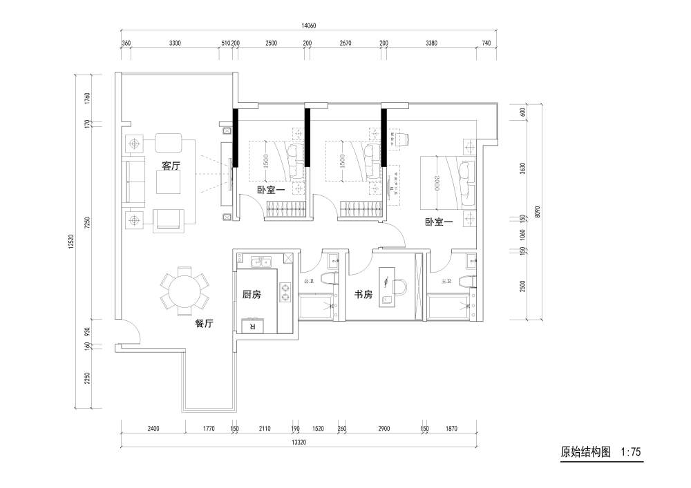 户型有点中规中矩，求助大师们指点_2017.6.19自建房平面-Model.jpg