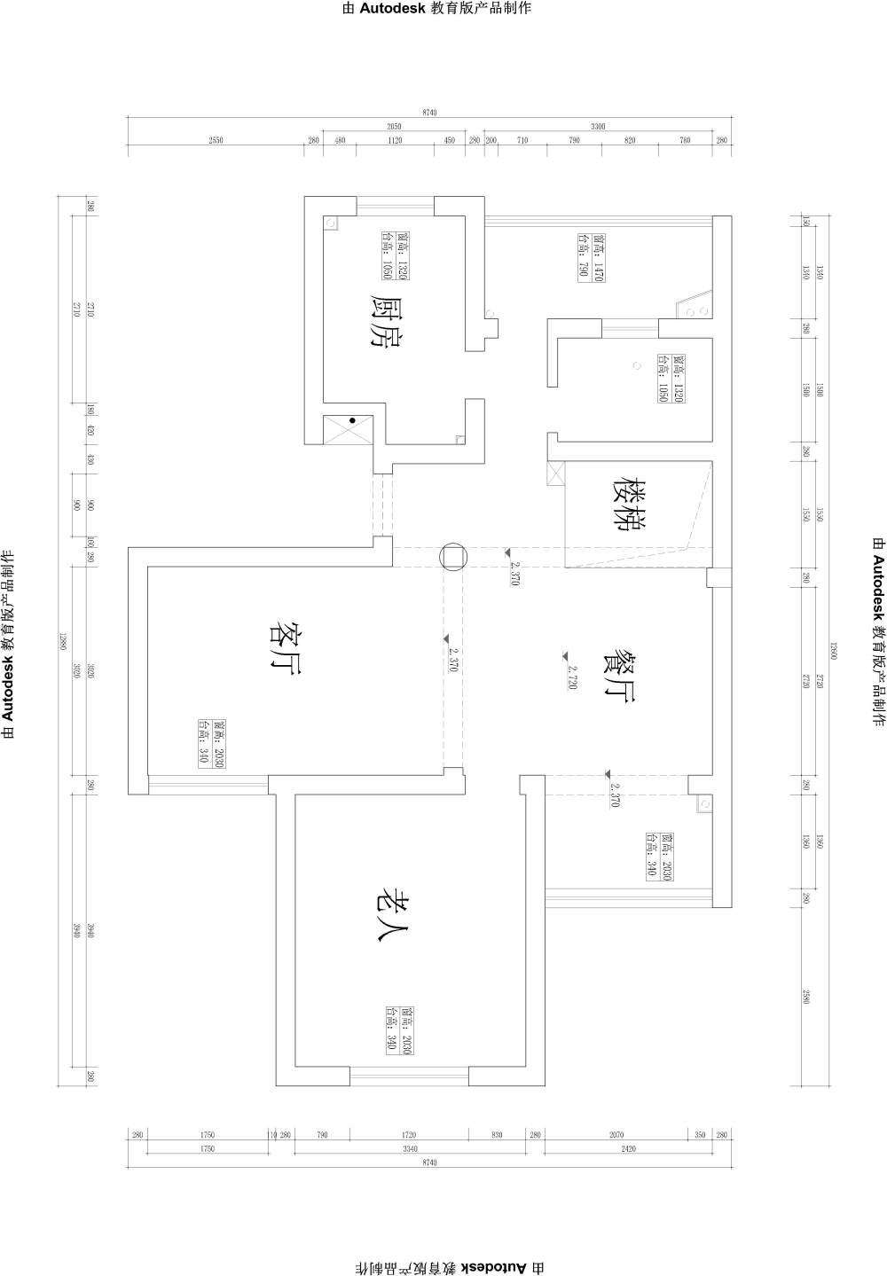 各位大神，帮忙看一下这个户型则么优化比较好，_一楼原始户型