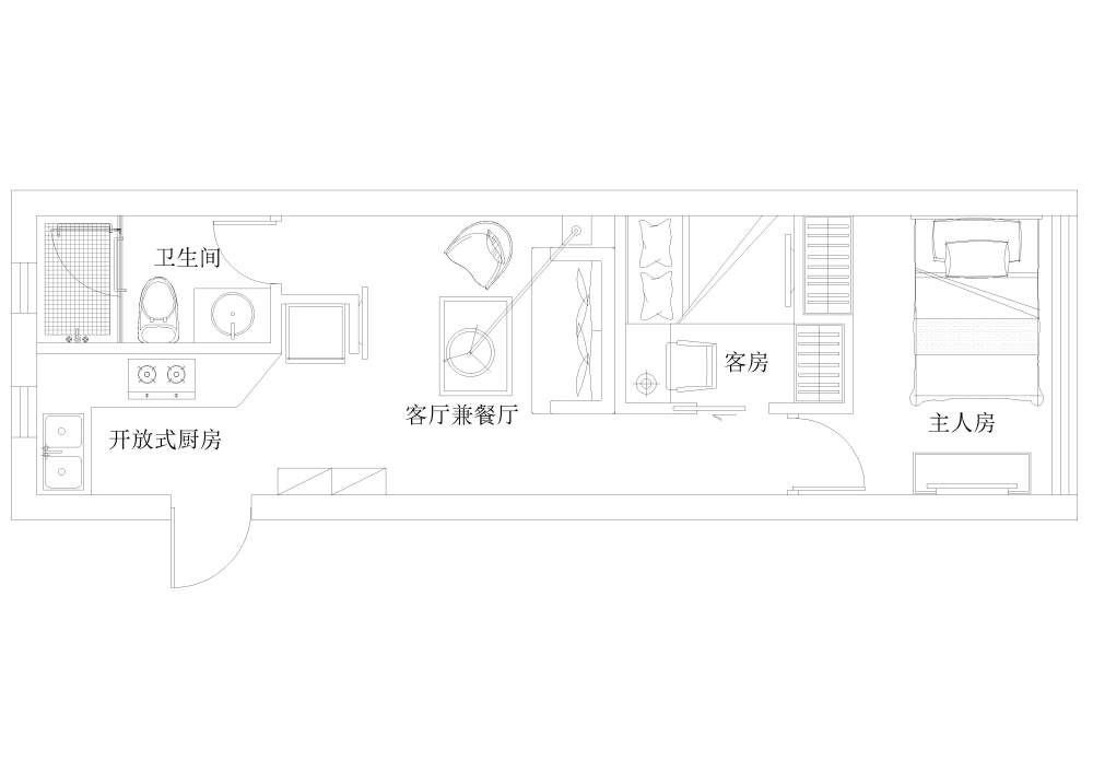 40P室型的老房改造，要求两个卧室开放式厨房、客厅，采....._东园一村6 17-Model.jpg