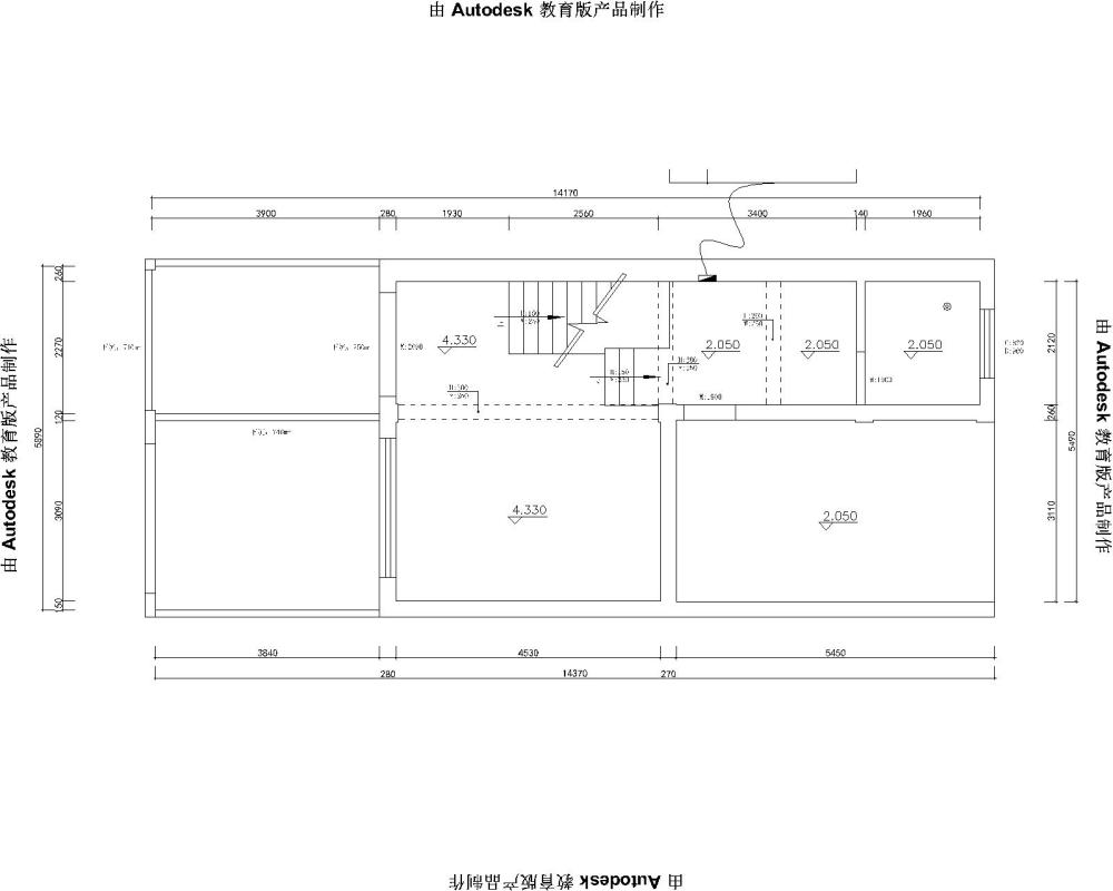 最近做的方案，求马友们狠狠的喷_自建房65平一楼.jpg