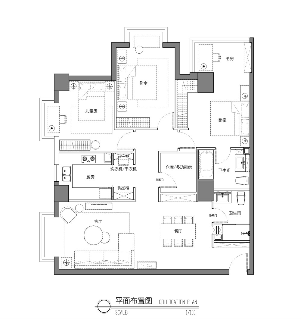 很有难度的框架结构，奉送全部家当，求优化，求大神加入_练习平面20170712(2).jpg