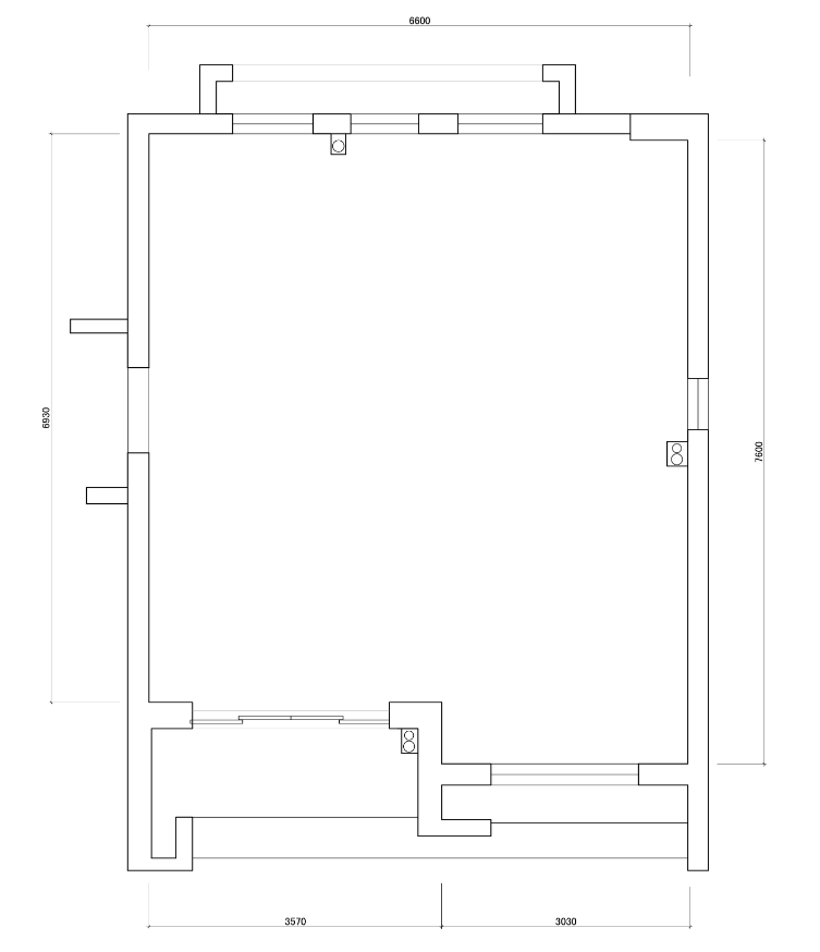 设计师的家---一小套型平面交流探讨_原建筑外框图