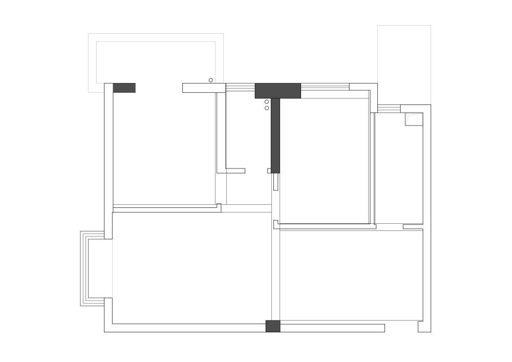 小户型 求助平面布置_梁位图