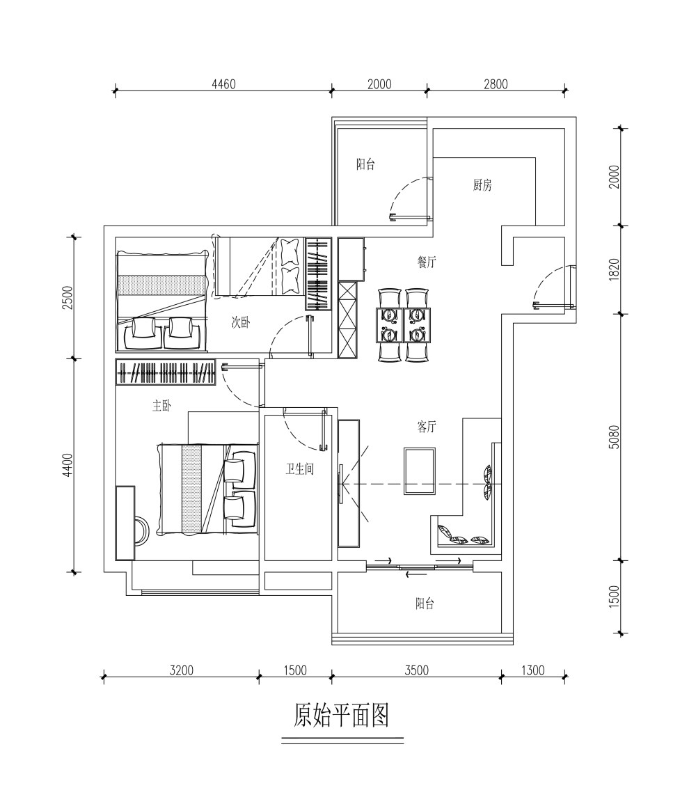 二房变三房，求大神给点意见_现建筑平面