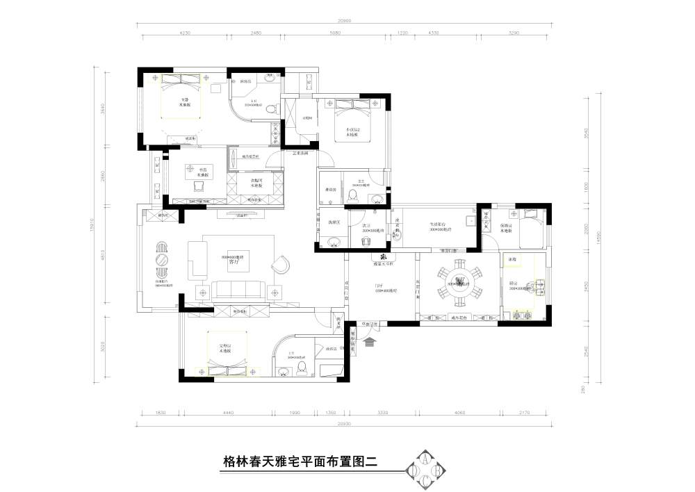 220平大户型方案优化研讨_平面布置方案二.jpg