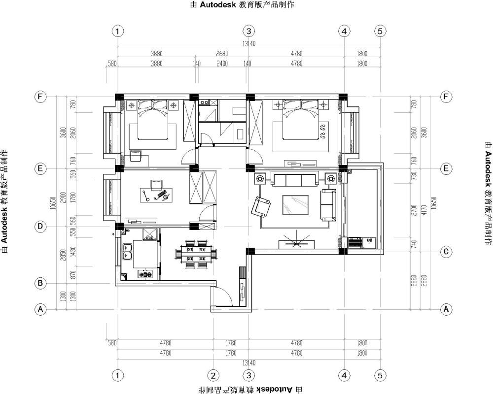 一个北欧的100平方简单装修，旧房改造。求帮助_新块22-Model.jpg