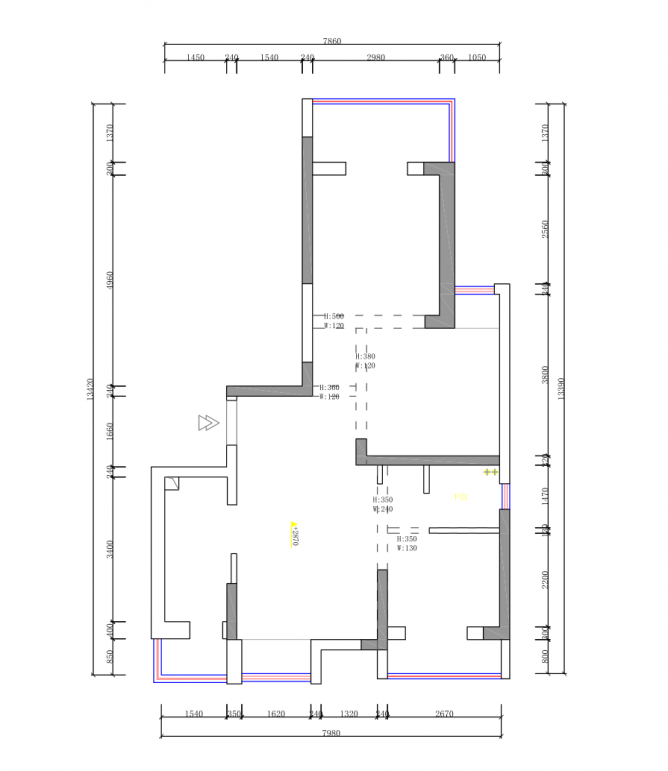 求助，一个手枪式户型，限制很多，_172633u4v47qdqpaov7p14.png.thumb.jpg