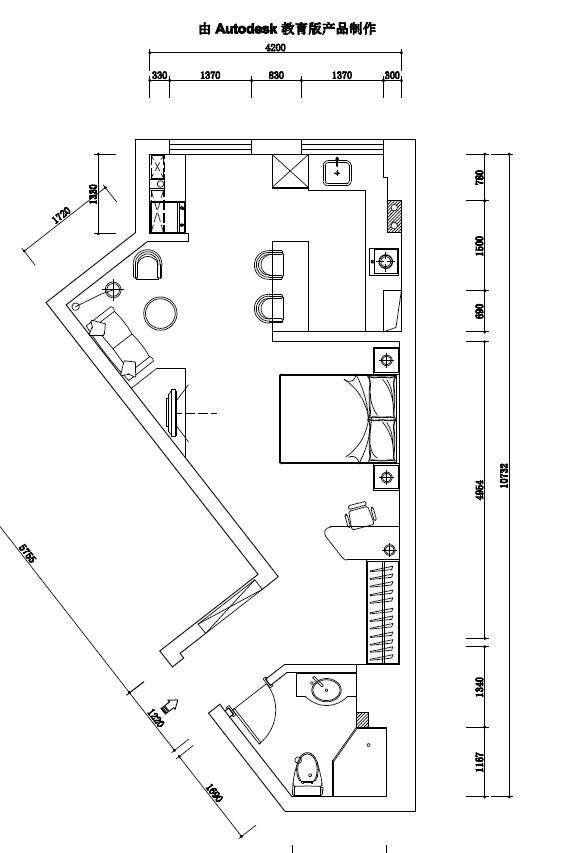 不规则单身公寓 平面求助！！希望大神给点建议_QQ截图20170805191825.jpg