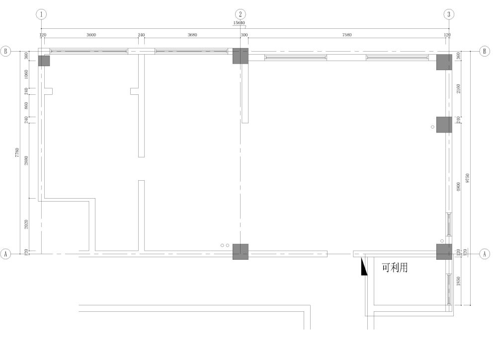 求布置一个合理的平面_原建筑平面图-Model.jpg