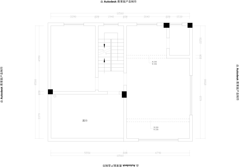 99㎡自建房卫生间及其难处理求助   悬赏   讨论_原始平面