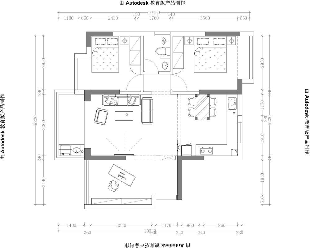 住宅优化 北美乡村风情 开放厨房 业主喜欢拱形门洞+++++++++_111111111-Model.jpg