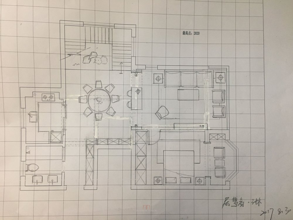 变态领导要求这个户型做十套不同的方案，跪求帮忙啊。_一层