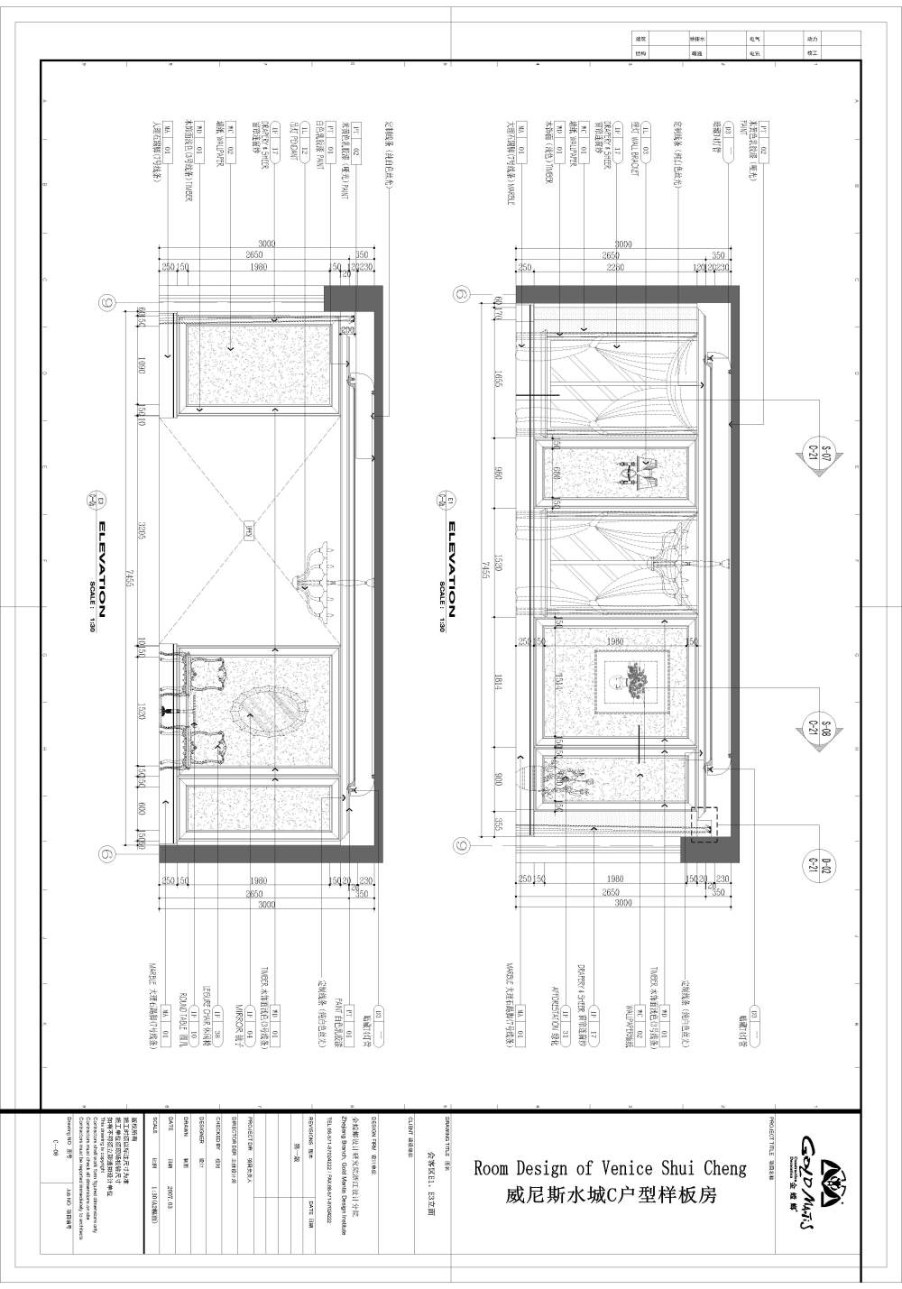 威尼斯水城户型样板房_威尼斯水城C户型样板房 立面-布局1.jpg