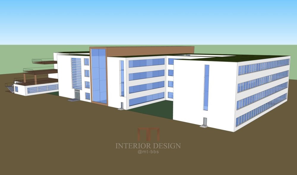 医院建筑设计精细sketchup模型14个_医院门诊楼设计方案.jpg