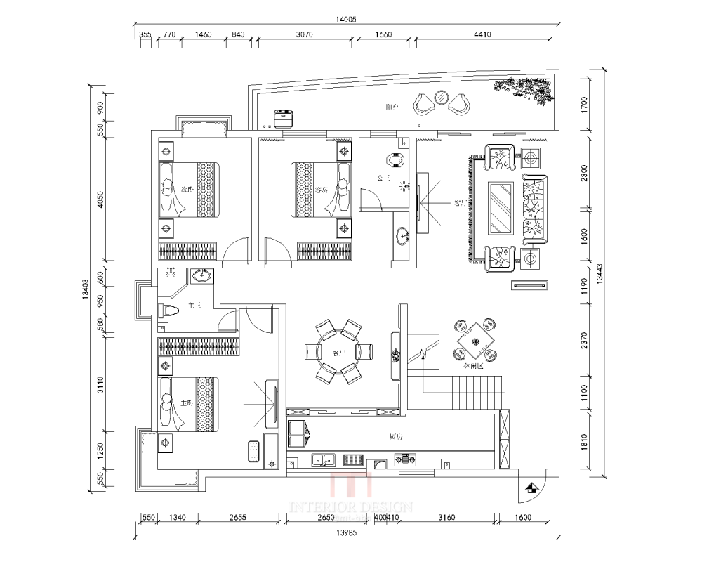 首做复式户型，期待各路大神指教_1楼布局.png