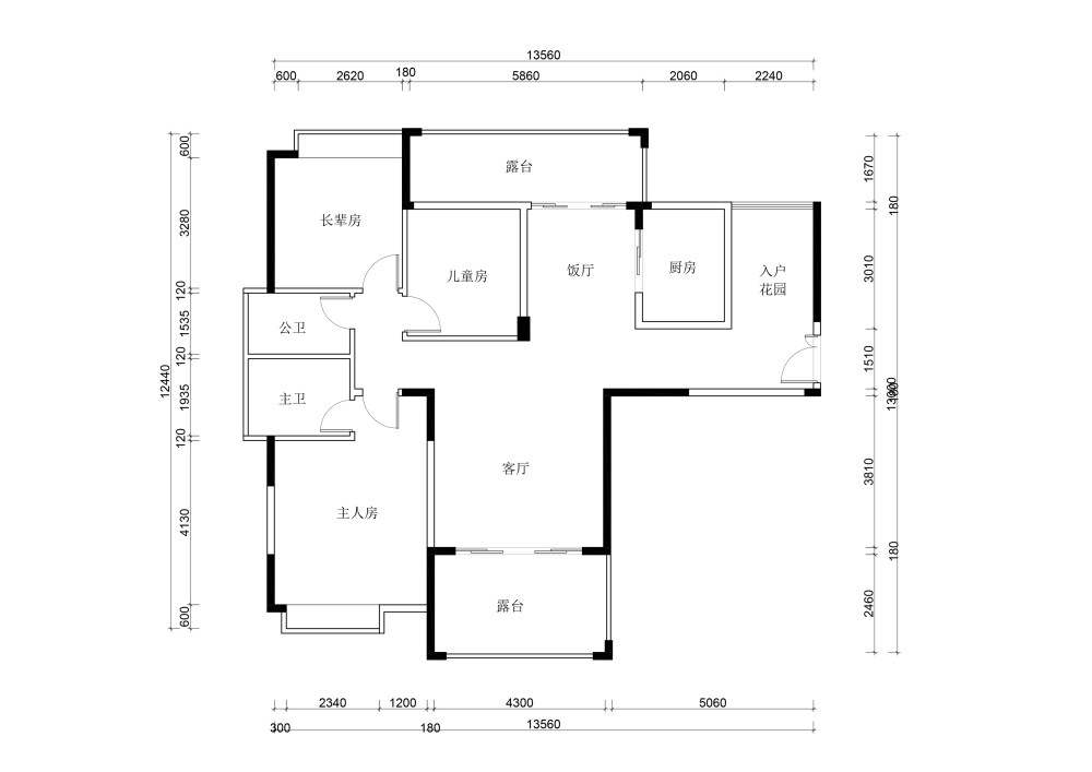 求大神帮忙优化平面_原建筑平面