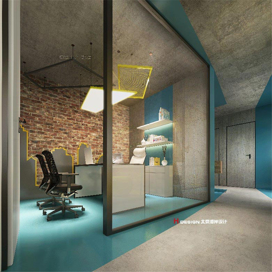山西田森办公室样板间设计案例—北京海岸设计成品展示