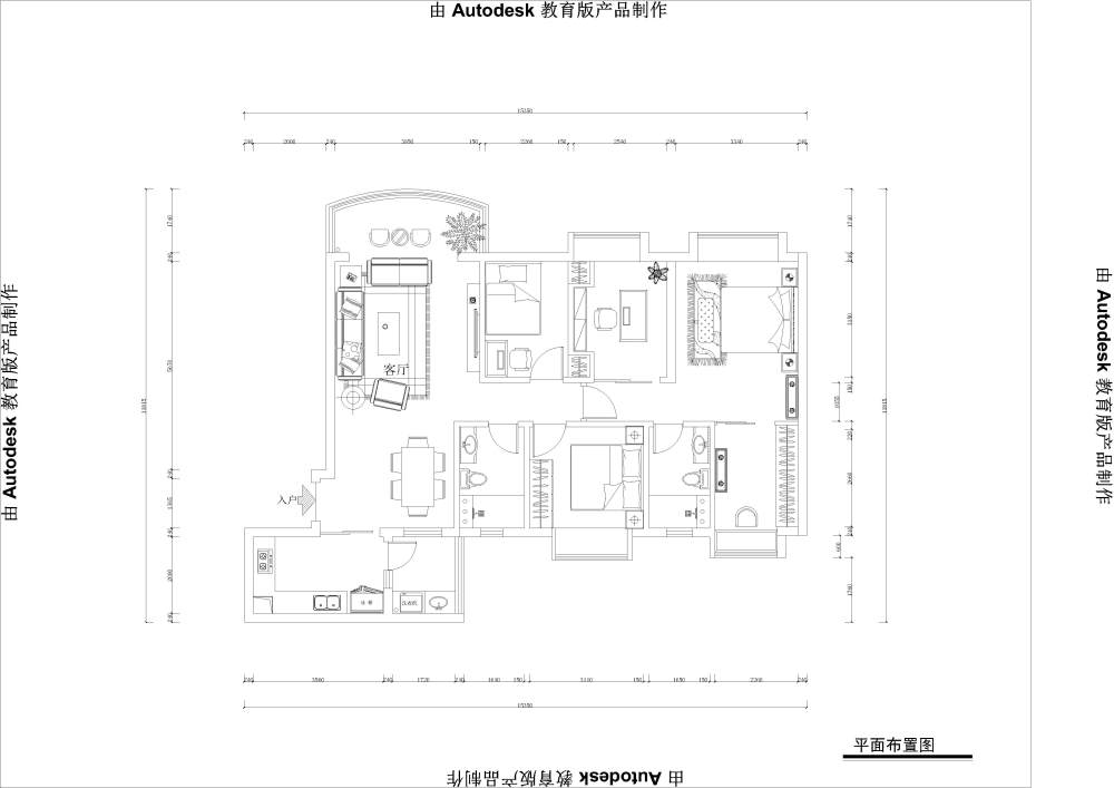 一套房平面图，客户觉得很普通，求大师们优化一下。_碧桂园2-Model.jpg