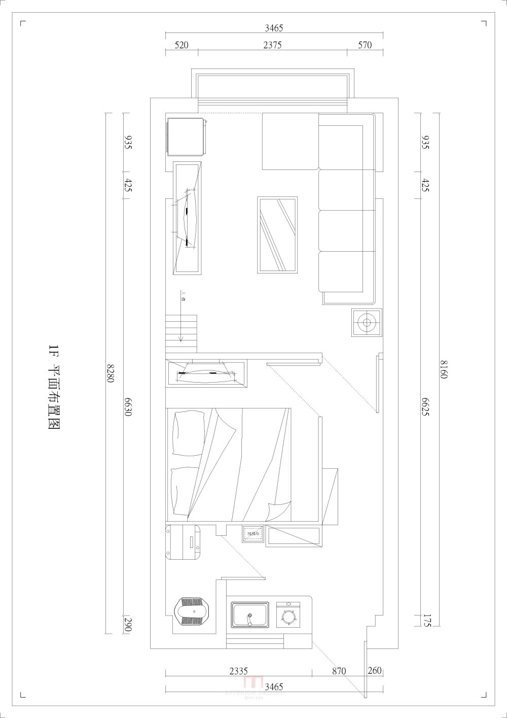 给我一个户型，还你一个方案（不定期更新）_其他-1F 平面布置.jpg