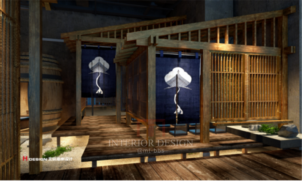 红树林和风阁居酒屋室内设计案例—北京海岸设计空间设计