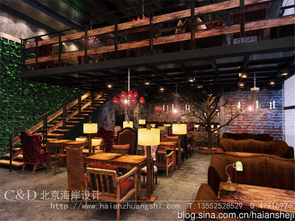 北京清华南门咖啡厅设计方案_北京清华南门咖啡厅设计方案—北京海岸设计咖啡厅设计