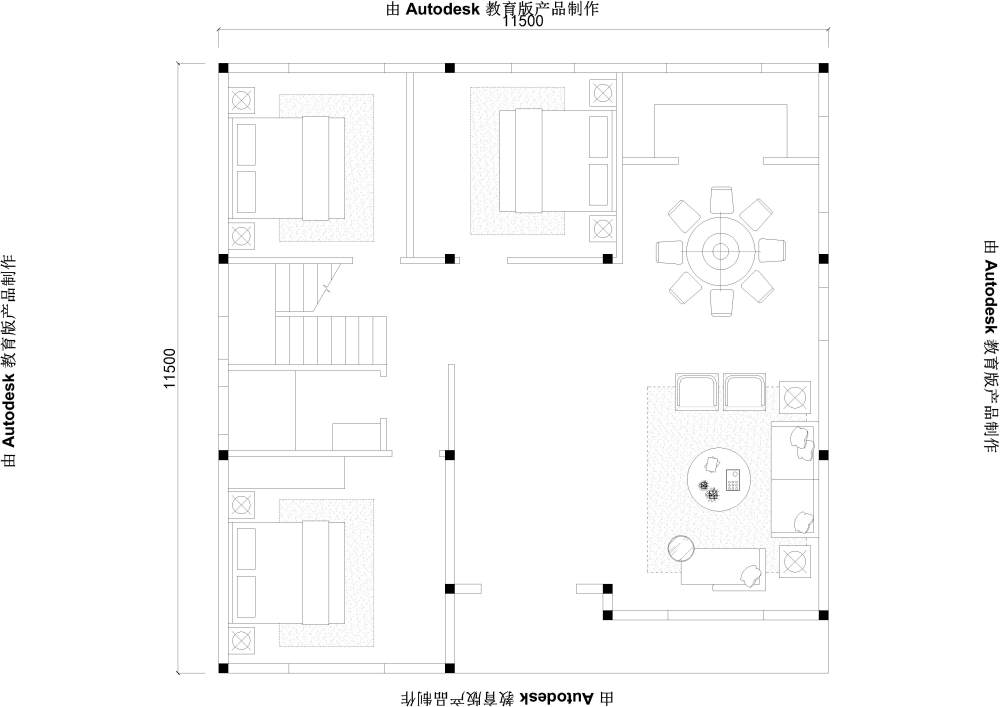 一个农村自建房~~有得头痛哦！！_自建房平面.jpg