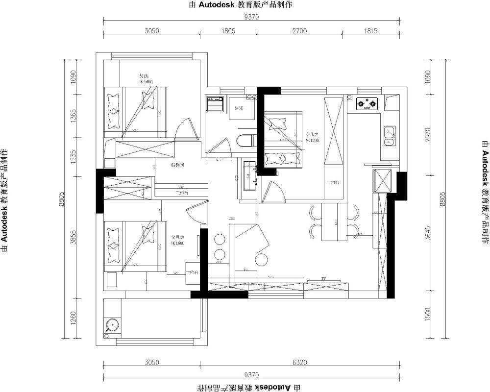 小户型绞尽脑汁也想不到合适的方案，大佬们二楼楼上包..._A$C6B256FB2-Model.jpg