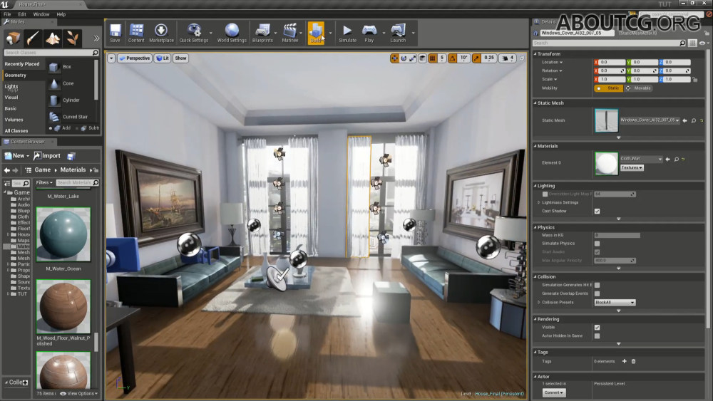 ue4虚拟现实别墅住宅室内设计应用基础学习-序赞网