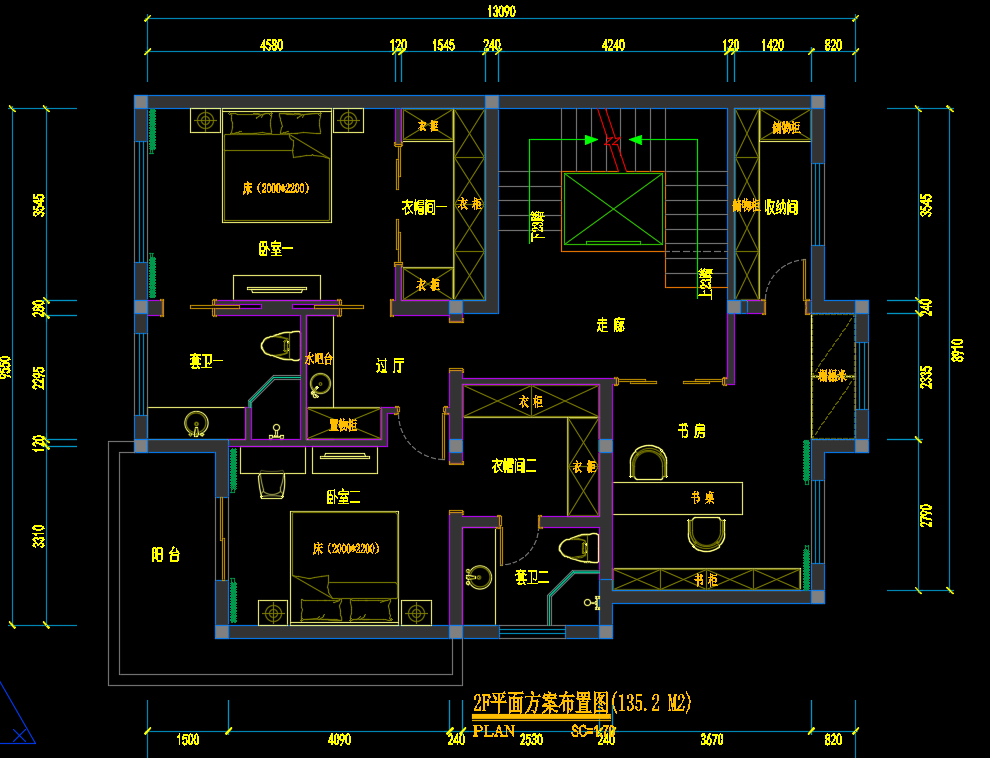 一套自建别墅的平面方案，欢迎指点_2F-.png