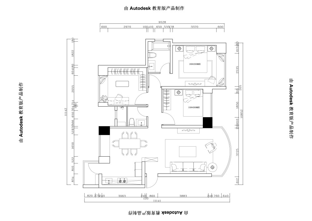 请大神帮忙调整这个平面给悬赏金_平面图