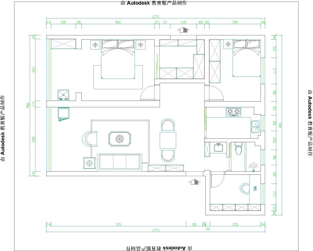 量的一个二手房，请各位大神解一下_复兴南苑23-4-304 - 副本-Model.jpg