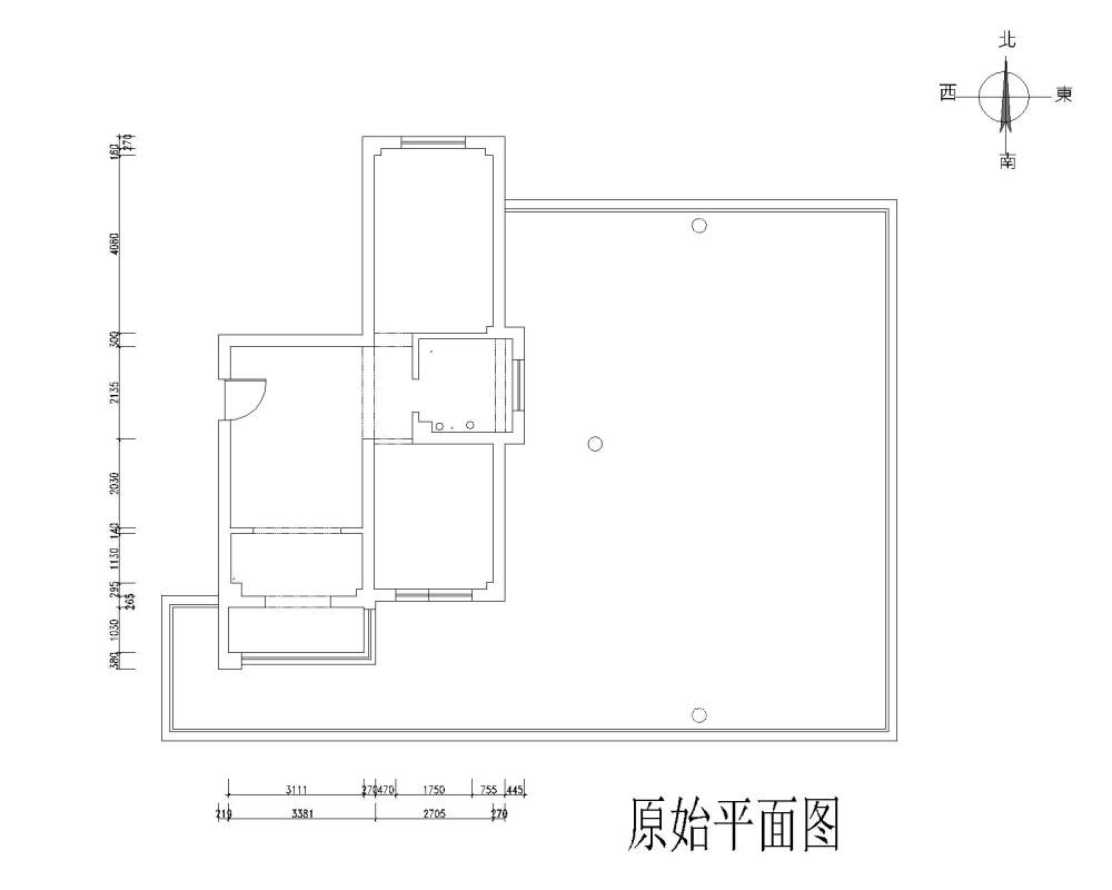 小户型究竟可以有多少套方案。【集思广益】【第一次发..._原始平面图