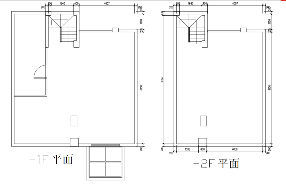 无锡龙湖洋房1层带地下室2层户型平面优化_原地下1-2