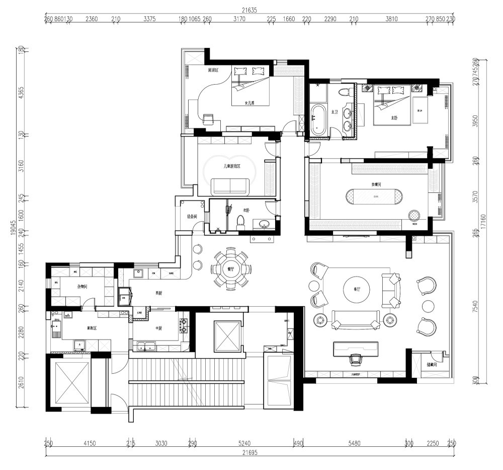 海派轻奢家居有CAD 施工图_平面布置图.jpg