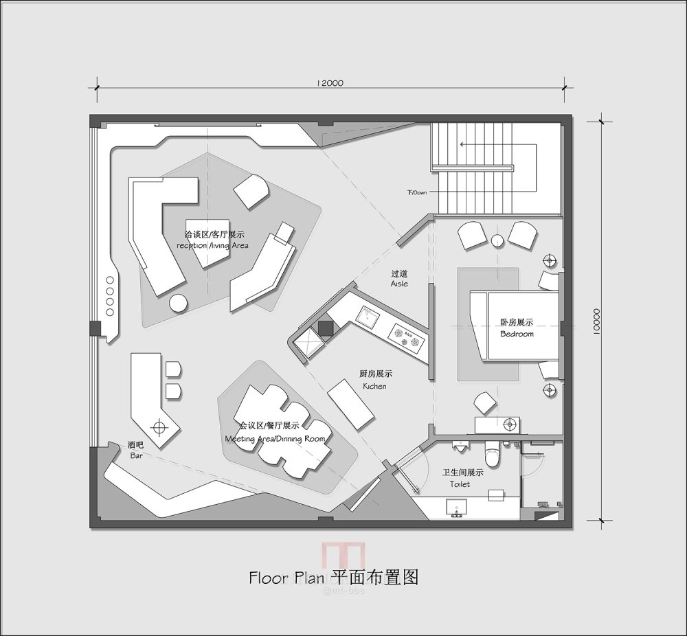 商业空间 展厅 服装店美甲店 理发店 化妆品店_Studio RevolutionLP涂料展厅 (9).jpg