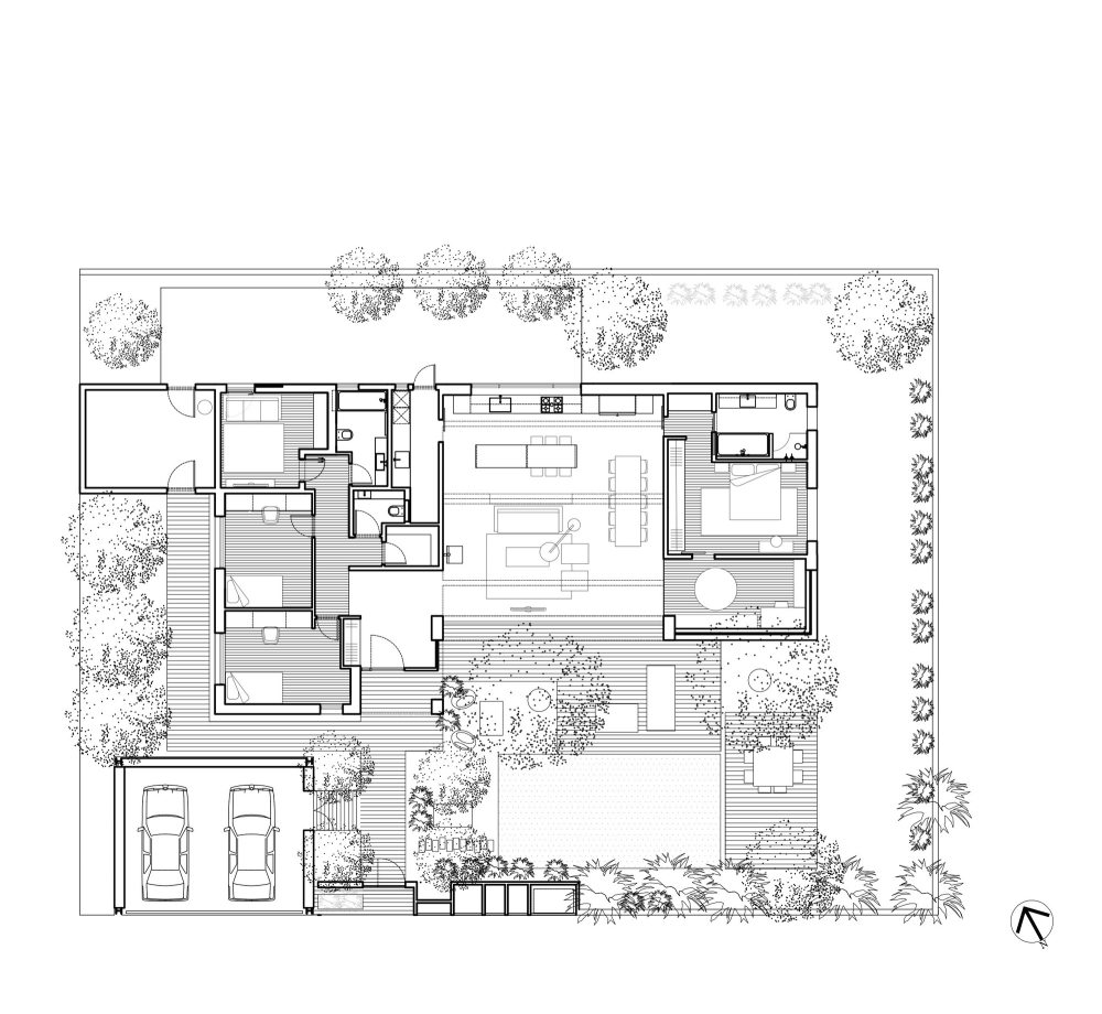 国外家居住宅平面优化合集_Bare House Jacobs Yaniv Architects 平面.jpg