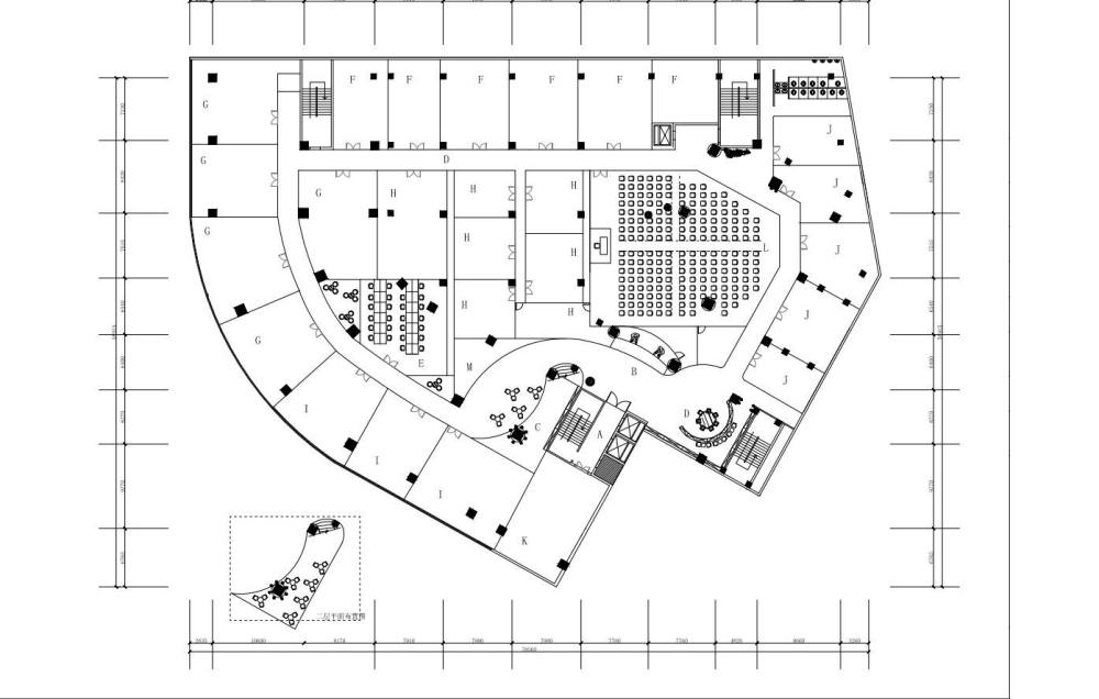 3500m²体育孵化基地效果图含平面图_平面布置图