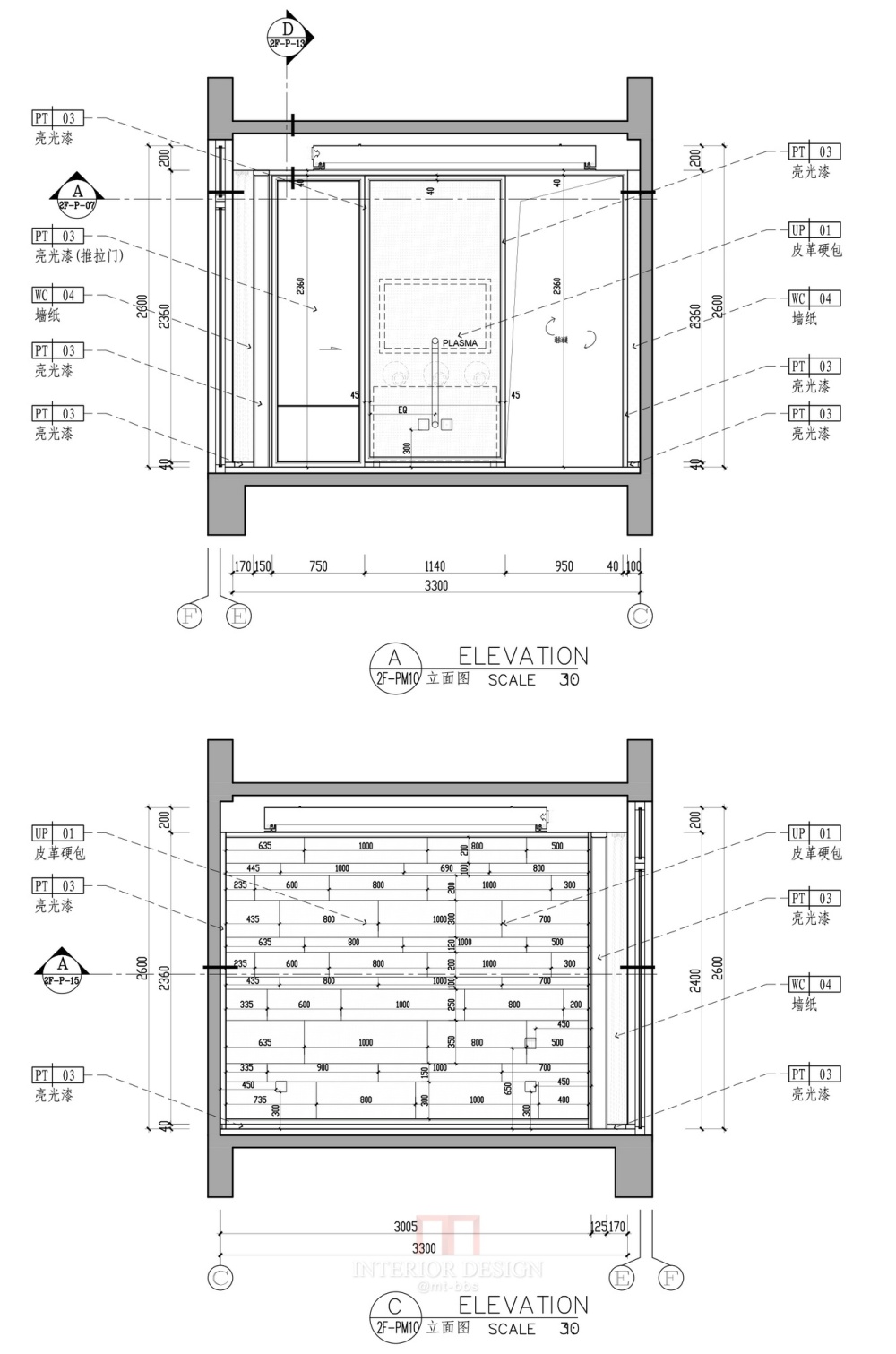 帝凯设计--福州金辉半岛别墅B户型含CAD施工图_次卧立面图.jpg