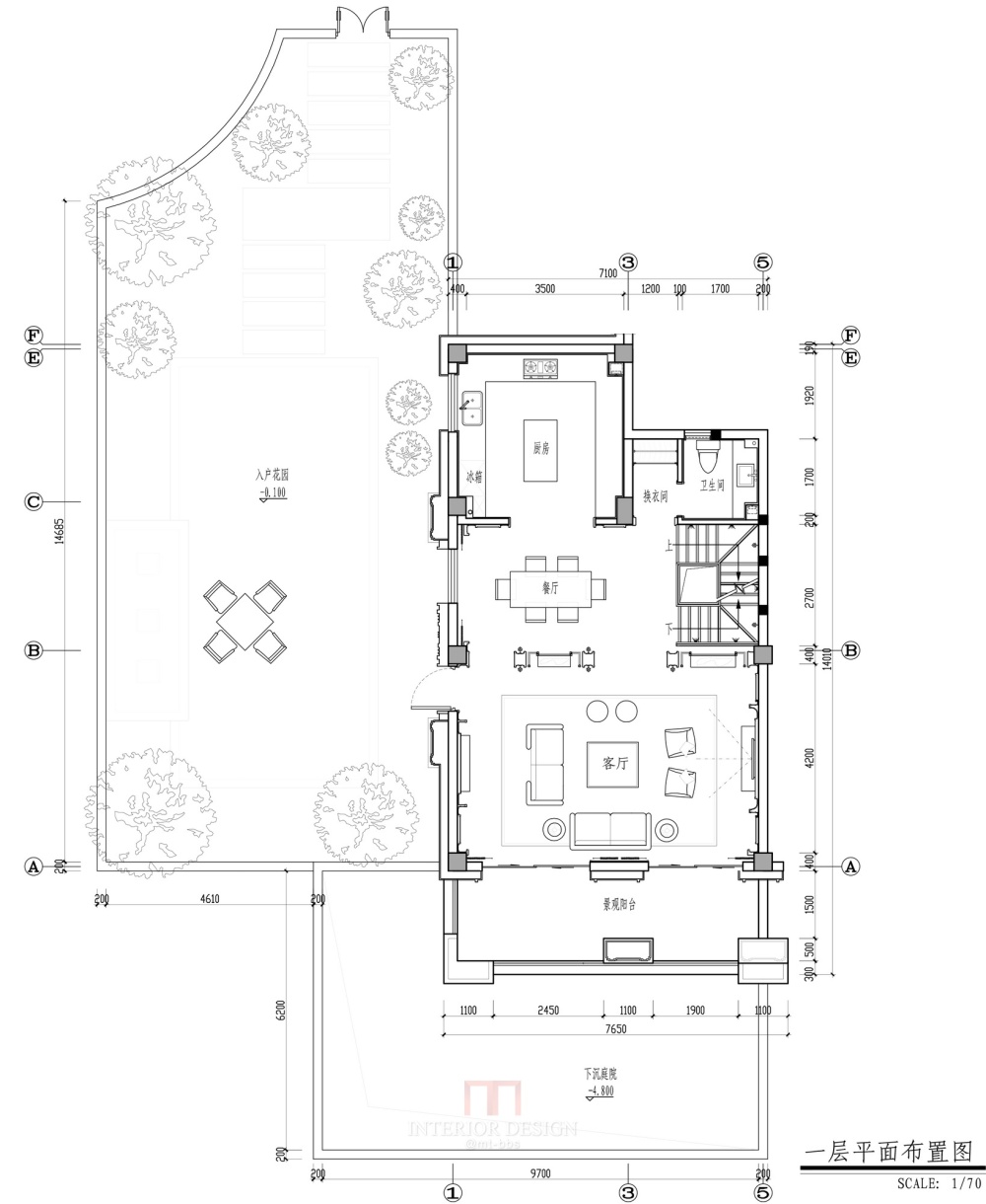 帝凯设计--福州金辉半岛别墅B户型含CAD施工图_一层平面布置图.jpg