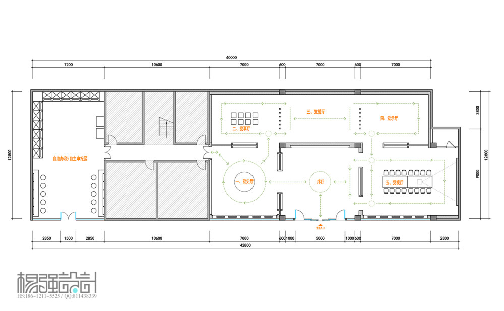 党建文化展厅设计—杨强设计_00党建文化展厅-平面图.jpg