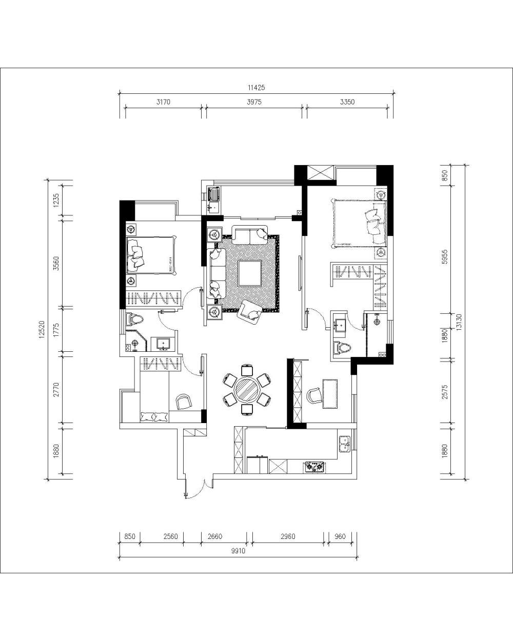 来帮帮忙  优化一下  玄关要怎么才会不显得太空_新块-模型.jpg