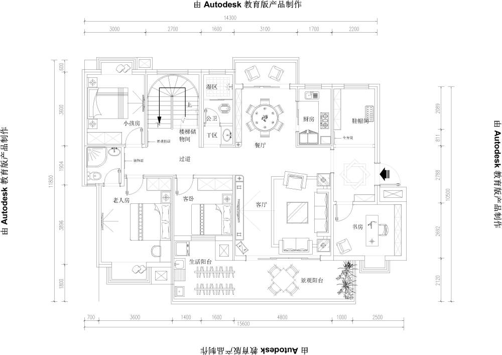 自建房户型优化互相学习多多指教_一楼布局.jpg