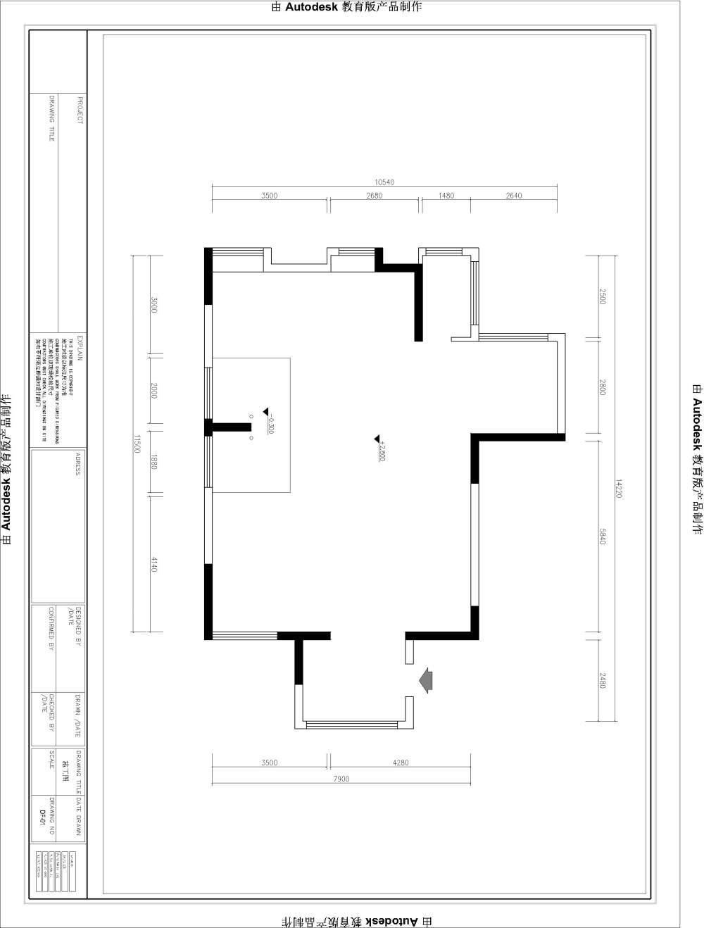 求各位大神帮帮忙110平小户型平面方案，有CAD_原始结构图