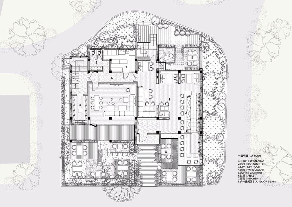 【零壹城市建筑事务所】400.0㎡ 现代风格杭州2100Club链酒吧 (23).jpg