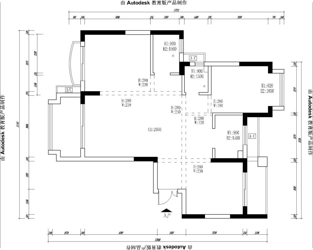 110平方小户型求优化_原建图纸